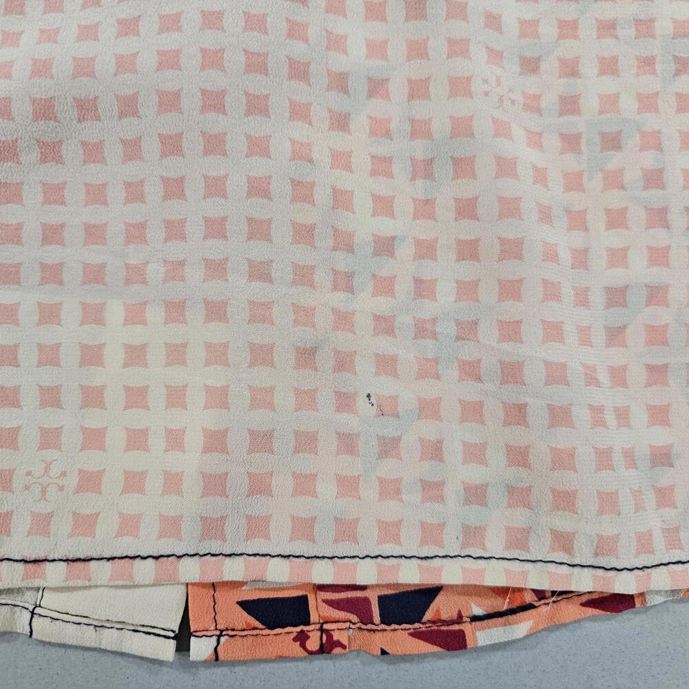 Tory Burch Patchwork Printed Silk LS Blouse Vibra… - image 11